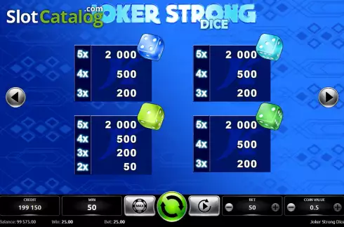 Οθόνη6. Joker Strong Dice Κουλοχέρης