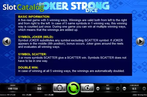 Οθόνη9. Joker Strong Dice Κουλοχέρης