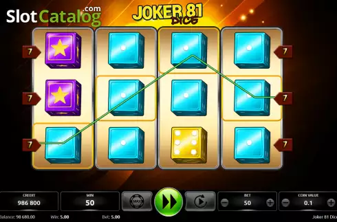 Οθόνη3. Joker 81 Dice Κουλοχέρης 