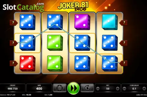 Οθόνη4. Joker 81 Dice Κουλοχέρης 