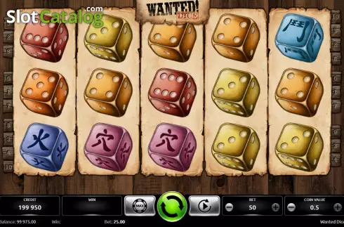 Οθόνη2. Wanted Dice Κουλοχέρης