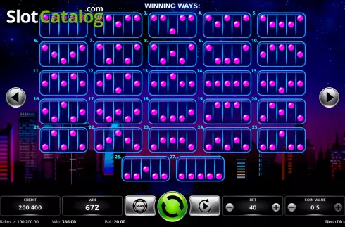 Οθόνη8. Neon Dice (KAJOT) Κουλοχέρης 