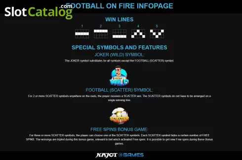 Οθόνη7. Football on Fire Dice Κουλοχέρης