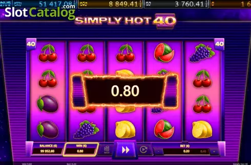 Οθόνη3. Simply Hot 40 Κουλοχέρης