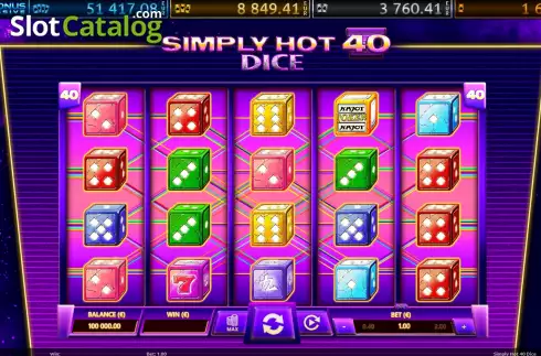 Οθόνη2. Simply Hot 40 Dice Κουλοχέρης 