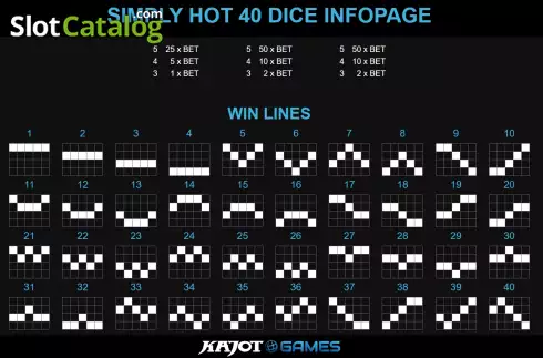 Οθόνη8. Simply Hot 40 Dice Κουλοχέρης 