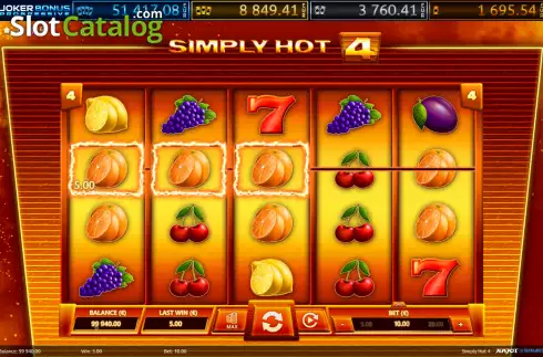 Οθόνη4. Simply Hot 4 Κουλοχέρης