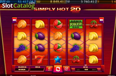 Οθόνη2. Simply Hot 20 Κουλοχέρης