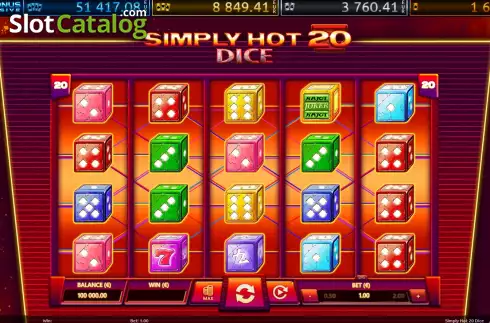 Οθόνη2. Simply Hot 20 Dice Κουλοχέρης 
