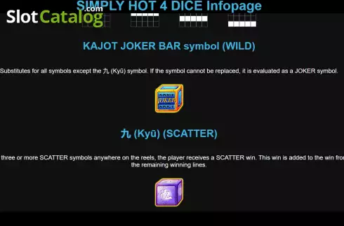 Οθόνη6. Simply Hot 4 Dice Κουλοχέρης
