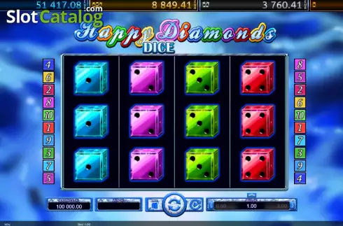 Οθόνη2. Happy Diamonds Dice Κουλοχέρης