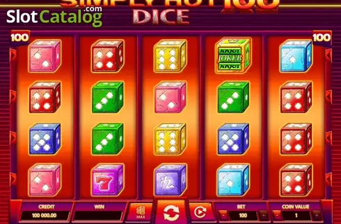 Οθόνη2. Simply Hot XL 100 Dice Κουλοχέρης