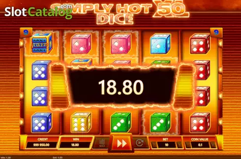 Οθόνη3. Simple Hot XL 50 Dice Κουλοχέρης