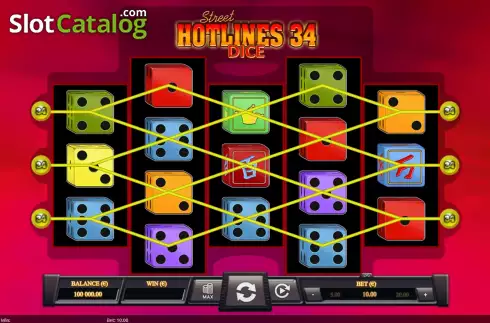 Οθόνη2. Hot Lines 34 Dice Κουλοχέρης
