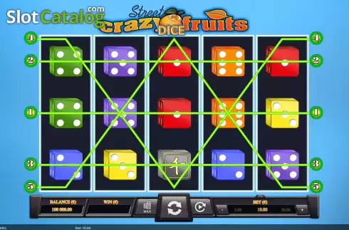 Οθόνη2. Crazy Fruits Dice Κουλοχέρης 