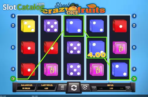 Οθόνη3. Crazy Fruits Dice Κουλοχέρης 