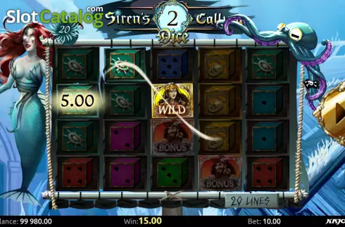 Οθόνη3. Siren's Calling Dice Κουλοχέρης