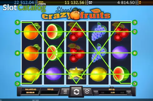 Οθόνη2. Crazy Fruits Street Κουλοχέρης