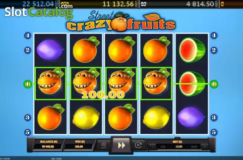 Οθόνη3. Crazy Fruits Street Κουλοχέρης