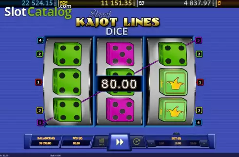 Οθόνη3. Kajot Lines Street Dice Κουλοχέρης 