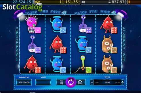 Οθόνη2. Alien Fun Dice 41 Κουλοχέρης 