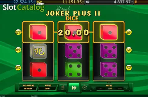 Οθόνη3. Joker Plus II Street Dice Κουλοχέρης
