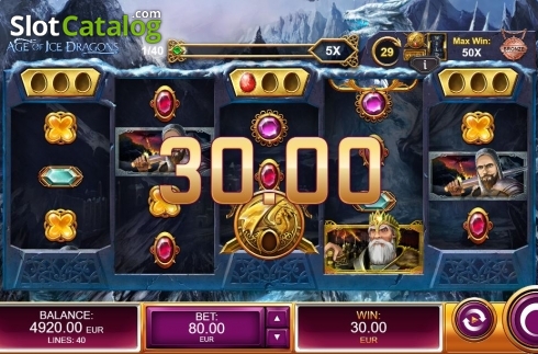 Οθόνη3. Age of Ice Dragons Κουλοχέρης