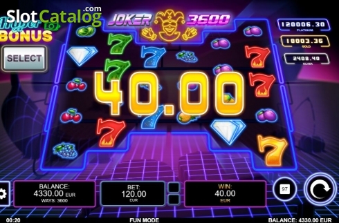 Οθόνη3. Joker 3600 Κουλοχέρης 