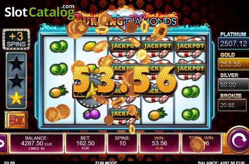 Οθόνη7. Burning Diamonds Κουλοχέρης