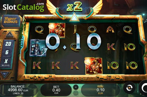Οθόνη4. Temple of Heroes (Kalamba Games) Κουλοχέρης 