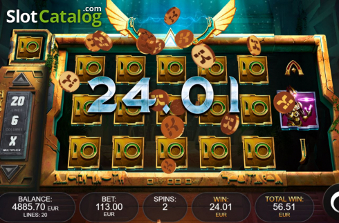 Οθόνη9. Temple of Heroes (Kalamba Games) Κουλοχέρης 