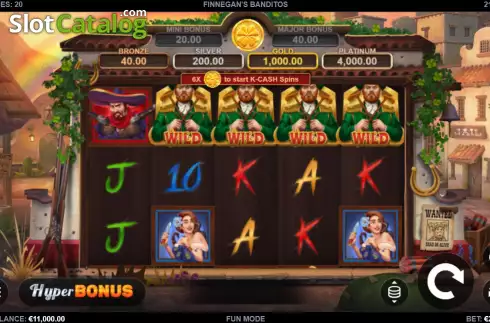 Οθόνη3. Finnegan's Banditos Κουλοχέρης 
