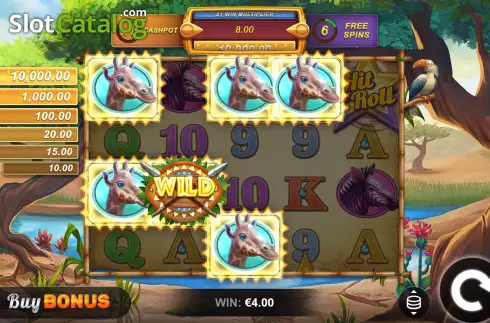 Οθόνη5. Safari Chase Hit 'n' Roll Κουλοχέρης