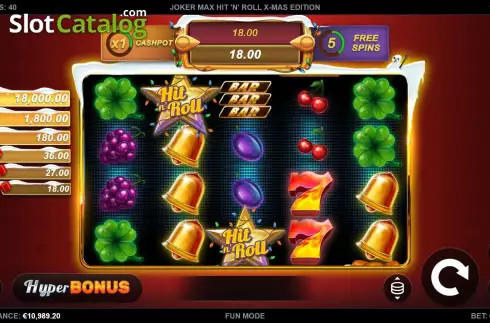 Οθόνη2. Joker Max: Hit 'n' Roll Xmas Edition Κουλοχέρης