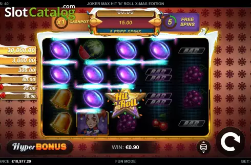 Οθόνη3. Joker Max: Hit 'n' Roll Xmas Edition Κουλοχέρης