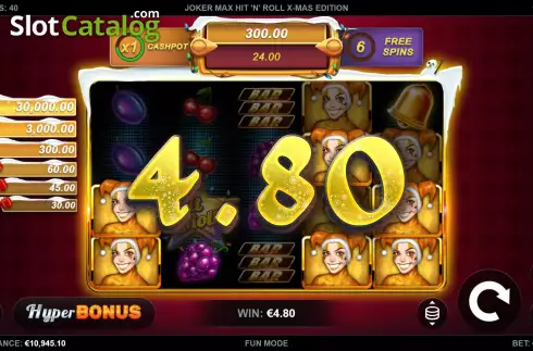 Οθόνη4. Joker Max: Hit 'n' Roll Xmas Edition Κουλοχέρης