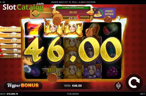 Οθόνη6. Joker Max: Hit 'n' Roll Xmas Edition Κουλοχέρης