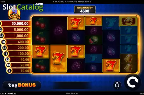 Οθόνη3. 9 Blazing Cashpots Megaways Κουλοχέρης