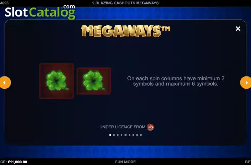 Οθόνη9. 9 Blazing Cashpots Megaways Κουλοχέρης