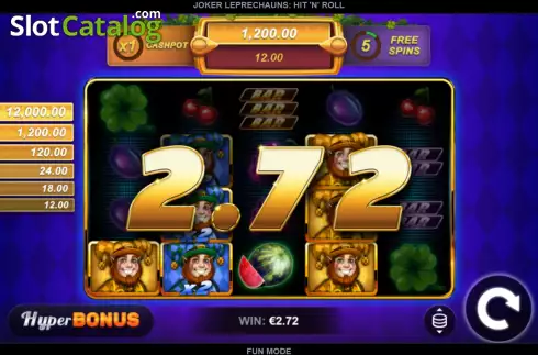 Οθόνη4. Joker Leprechauns Hit 'n' Roll Κουλοχέρης