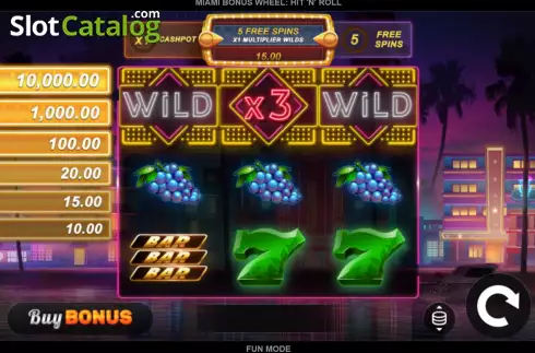 Οθόνη2. Miami Bonus Wheel Hit 'n' Roll Κουλοχέρης