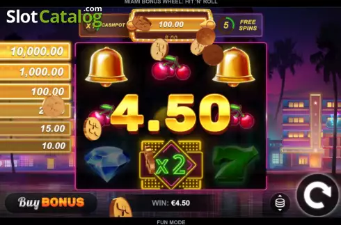 Οθόνη4. Miami Bonus Wheel Hit 'n' Roll Κουλοχέρης