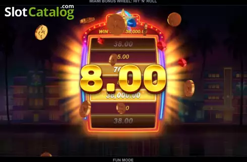 Οθόνη7. Miami Bonus Wheel Hit 'n' Roll Κουλοχέρης