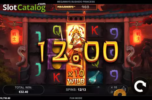 Οθόνη9. Megaways Bushido Princess Κουλοχέρης