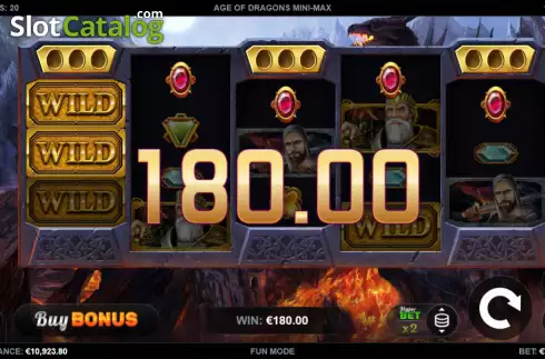 Οθόνη3. Age of Dragons Mini-max Κουλοχέρης