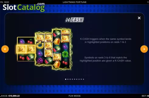 Οθόνη5. Lightning Fortune Κουλοχέρης