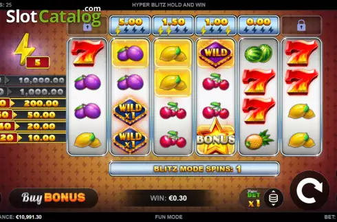 Οθόνη3. Hyper Blitz Hold and Win Κουλοχέρης