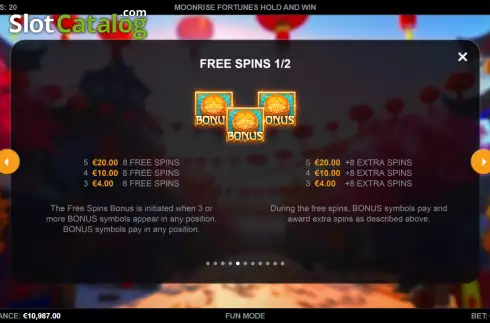 Οθόνη9. Moonrise Fortunes Hold & Win Κουλοχέρης