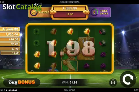 Οθόνη3. Joker Hit'n'Goal Κουλοχέρης 