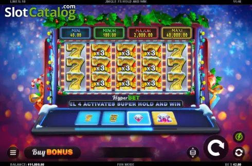 Οθόνη2. Jingle 7s Hold and Win Κουλοχέρης